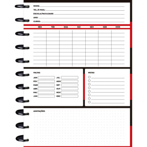 Caderno 10x1 Capa Dura Flamengo 2 Disco 160fls-128155-32379