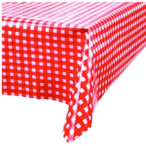 Toalha Plastica 78x78cm Xadrez Vermelho-125763-88954