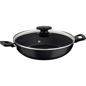 Panela Wok Loreto 28cm C/tampa Vidro