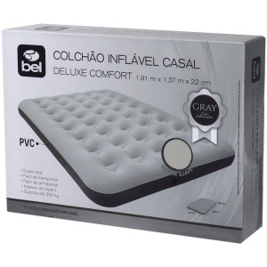 Colchao Inflavel Casal Cinza Ate 300kg-127622-24195