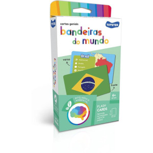 Jogo Educativo Cartas Geniais Bandeiras Mundo C/56