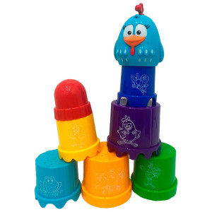 Copos De Banho Empilháveis Galinha Pintadinha Yestoys Ref 20221