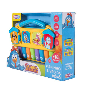 Pianinho Livro Musical Galinha Pintadinha Popó Yestoys Infanti...-20238-975