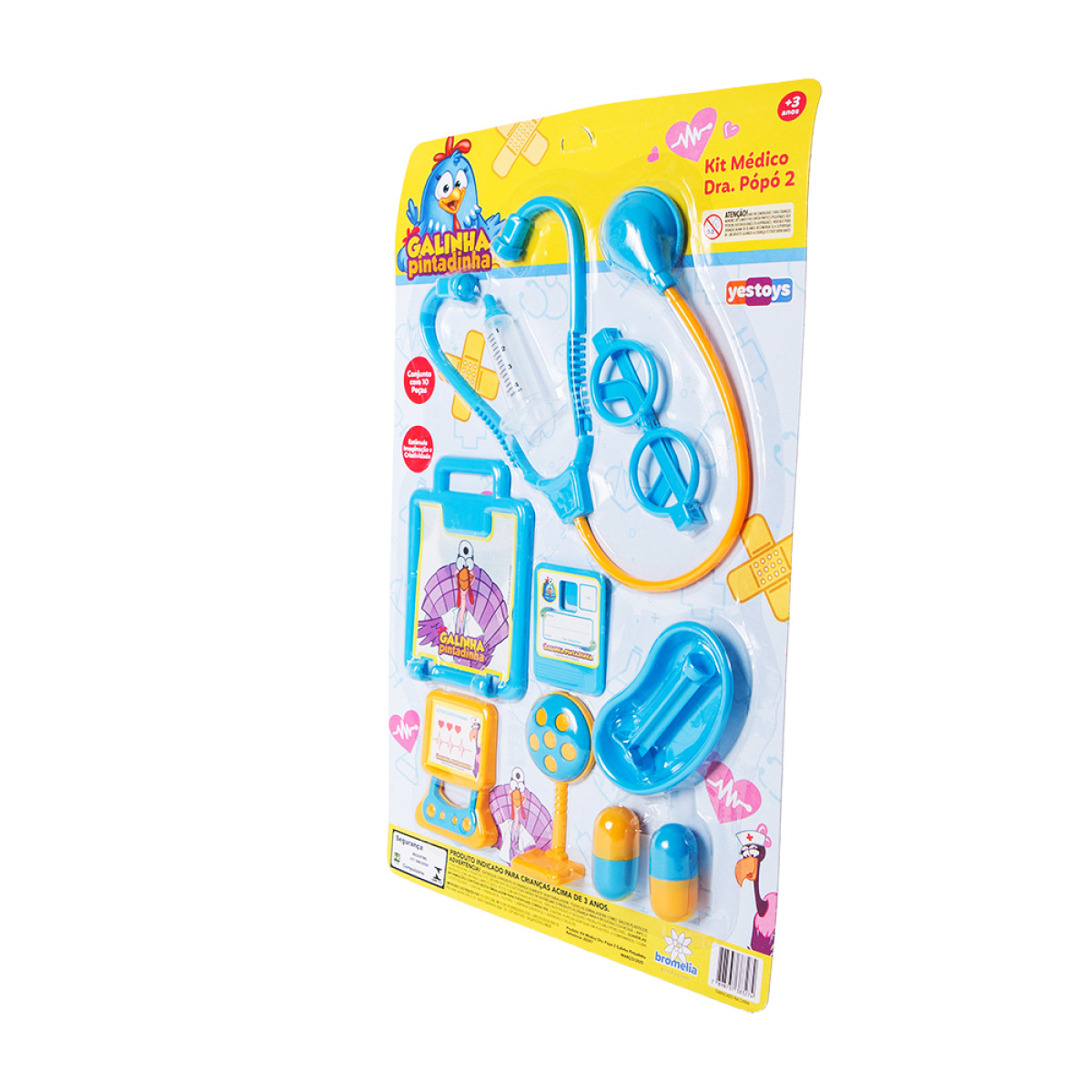 Kit Médico Infantil Galinha Pintadinha Dra Popó 2 Cores Sortid...-20247-162-33511