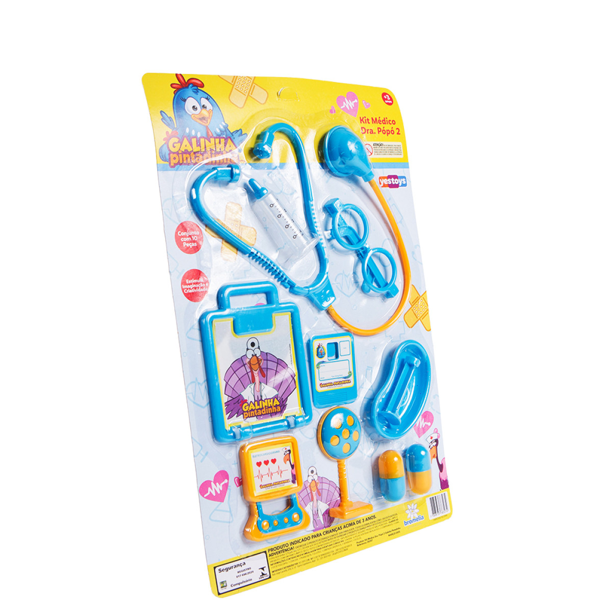 Kit Médico Infantil Galinha Pintadinha Dra Popó 2 Cores Sortid...-20247-162-68199