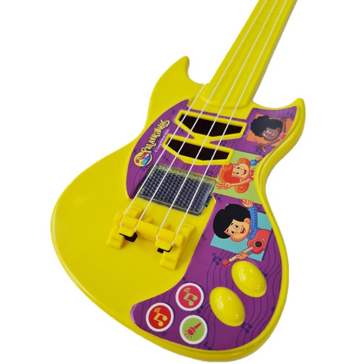 Guitarra Infantil 3 Palavrinhas Yestoys, Musical, Colorida, Re...-20151-3P-803-79880