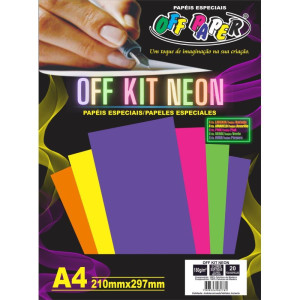 Papel Fotografico Inkjet A4 Kit Neon 5 Cores 180g