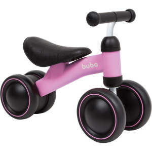 Bicicleta Infantil Equilibrio C/4 Rodas Rosa