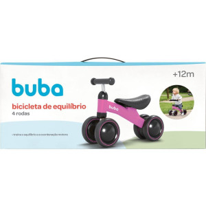Bicicleta Infantil Equilibrio C/4 Rodas Rosa-125455-70400