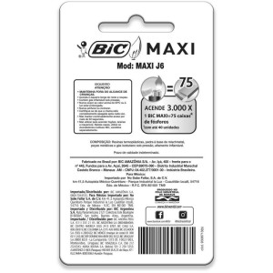 Isqueiro Descartavel Bic Maxi A Gas Cx.c/36 Blister-126911-42912