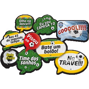 Kit Placas Apaixonados Por Futebol Com 9 Unidades-106876-11152