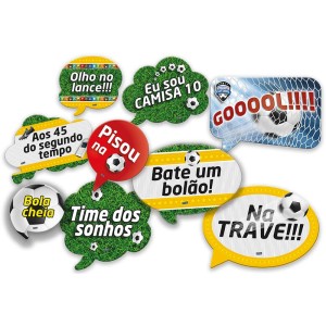 Kit Placas Apaixonados Por Futebol Com 9 Unidades-106876-22488