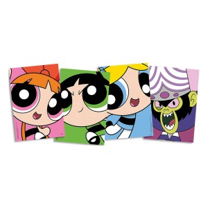 Quadros Decorativos As Meninas Super Poderosas Com 4 Unidades-110162