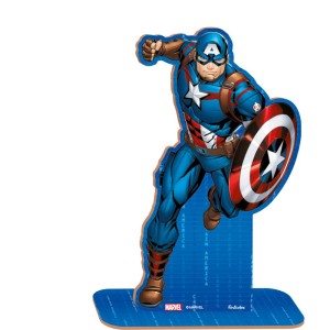 Personagem Mdf P Capitão America Avengers Com 6 Unidades