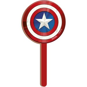 Pick Decorativo Mdf Capitão America Avengers Com 6 Unidades