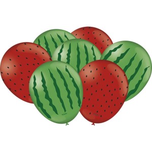 Balão Decorado Melancia Com 25 Unidades