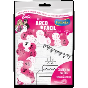 Kit Arco Fácil De Balões Barbie 3 Unidades-111563-94855