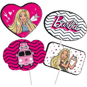 Placas Divertidas Barbie Com 4 Unidades-111381-46403