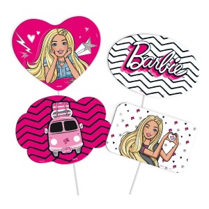 Placas Divertidas Barbie Com 4 Unidades-111381