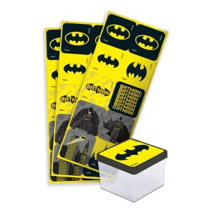 Adesivo Quadrado Batman Geek Com 30 Unidades-105957