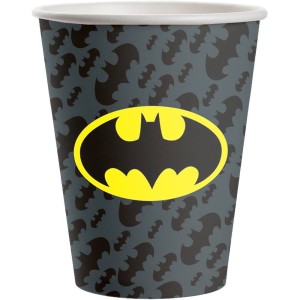 Copo Papel 200ml Batman Geek Com 8 Unidades