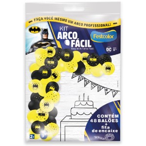 Kit Arco Fácil De Balões Batman Geek 3 Unidades-111572-19346