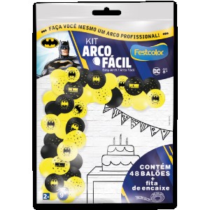 Kit Arco Fácil De Balões Batman Geek 3 Unidades-111572-52111