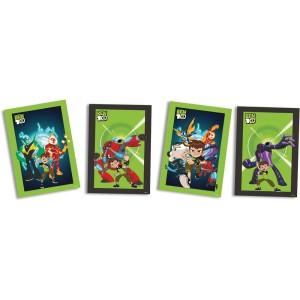 Quadros Decorativos Ben 10 Com 4 Unidades