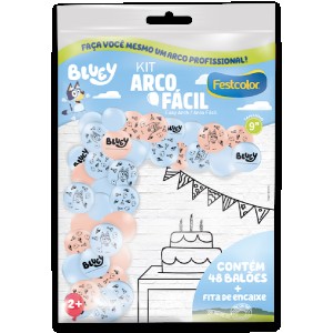 Kit Arco Fácil De Balões Bluey 3 Unidades-111579-69753