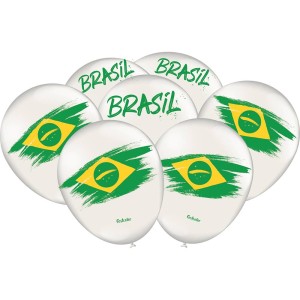 Balão Branco Brasil 250 Unidades-110175-36069