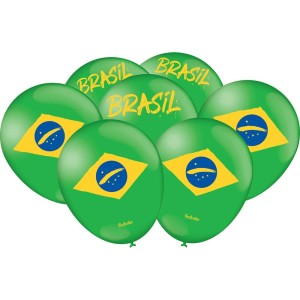 Balão Verde Brasil 250 Unidades-110176-52431