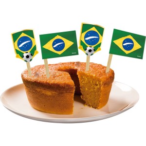 Bandeirinhas Especiais Para Doces Brasil Com 8 Unidades