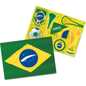 Kit Decorativo Brasil Com 10 Unidades