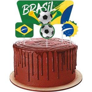 Topper Para Bolo Brasil 48 Unidades-110202-27147