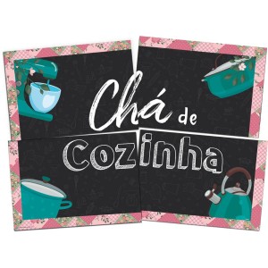 Painel 4 Lâminas Chá De Cozinha 5 Unidades