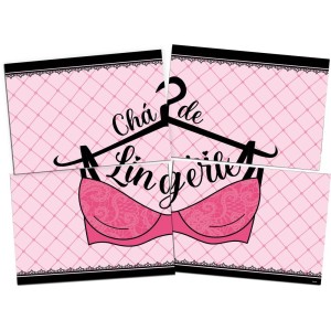 Painel 4 Lâminas Chá Lingerie 5 Unidades