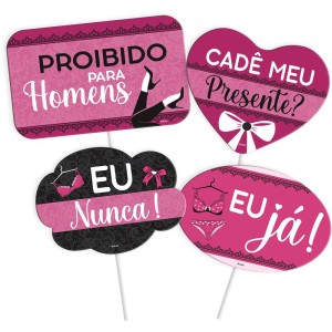 Placas Divertidas Chá Lingerie 48 Unidades-110453-41408