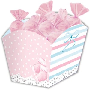 Cachepot Médio Chá Revelação Azul E Rosa Com 8 Unidades-111370-57549