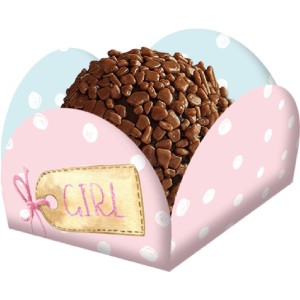 Porta Forminha Chá Revelação Azul E Rosa Com 40 Unidades