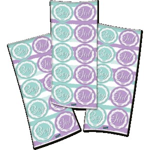 Adesivo Chá Revelação Com 30 Unidades-110127-47587