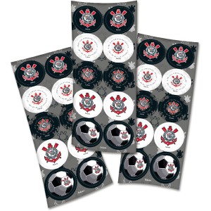 Adesivo Corinthians Com 30 Unidades