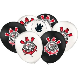 Balão Emblema Corinthians Com 25 Unidades