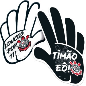 Mao Torcedor Corinthians Com 12 Unidades