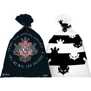 Sacola Plástica Corinthians Com 8 Unidades