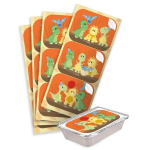 Adesivo Retangular Dino Baby Com 12 Unidades-108913-91920
