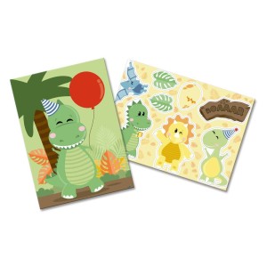 Kit Decorativo Dino Baby Com 10 Unidades