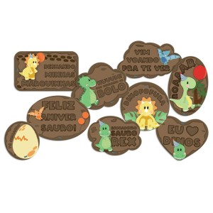 Kit Placas Dino Baby Com 9 Unidades-108928-49742