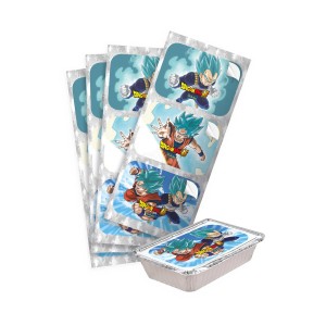 Adesivo Retangular Dragon Ball Com 12 Unidades-105739