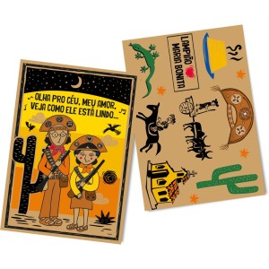 Kit Decorativo Cangaço Festa Junina Sertão Com 10 Unidades