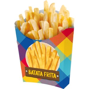 Caixa Batata Frita Festa Junina Tradicional Com 25 Unidades